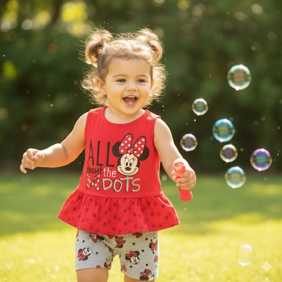 Disney Other - Disney Junior Minnie Short Set Size 4T